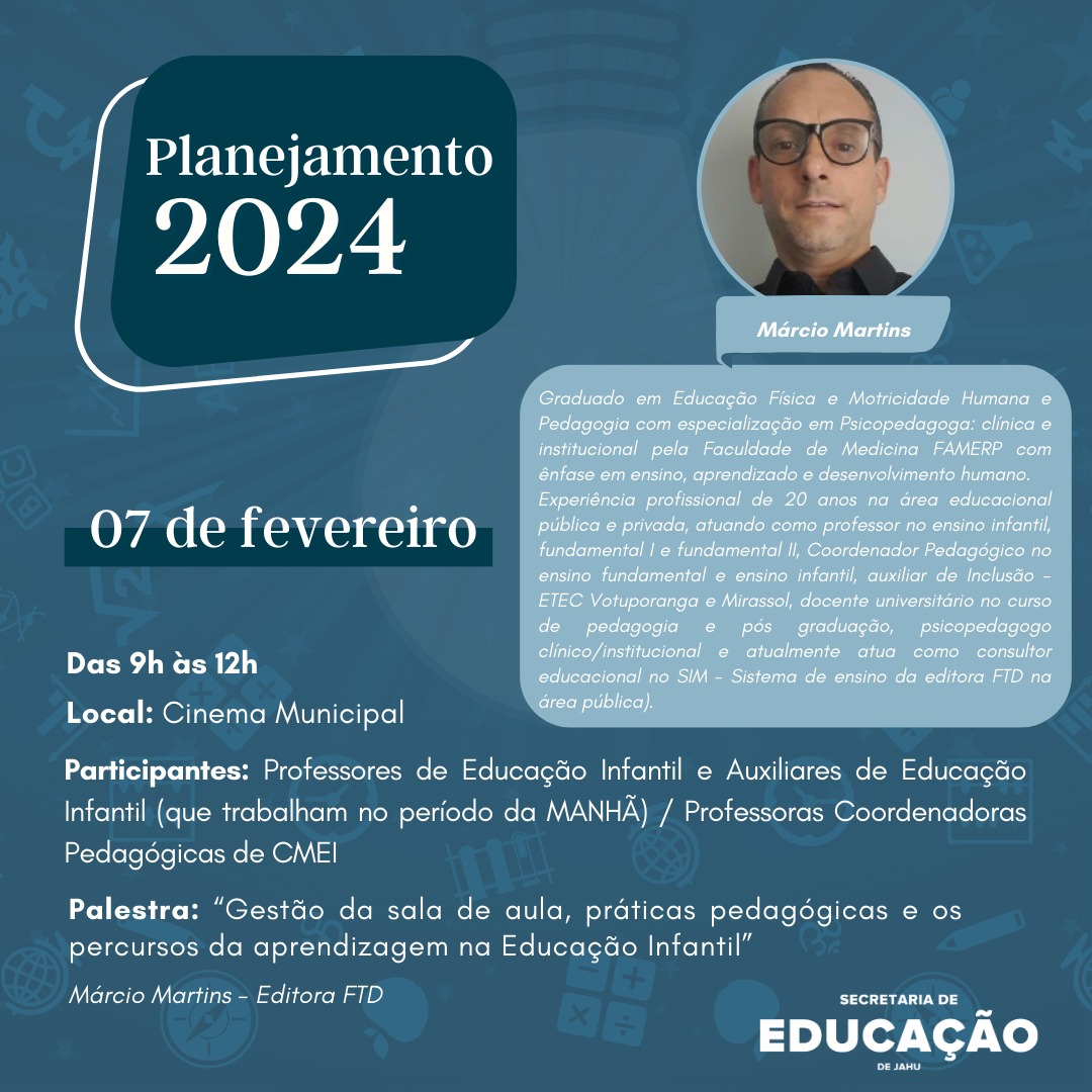 REUNIÕES DE PLANEJAMENTO ESCOLAR CONTINUAM