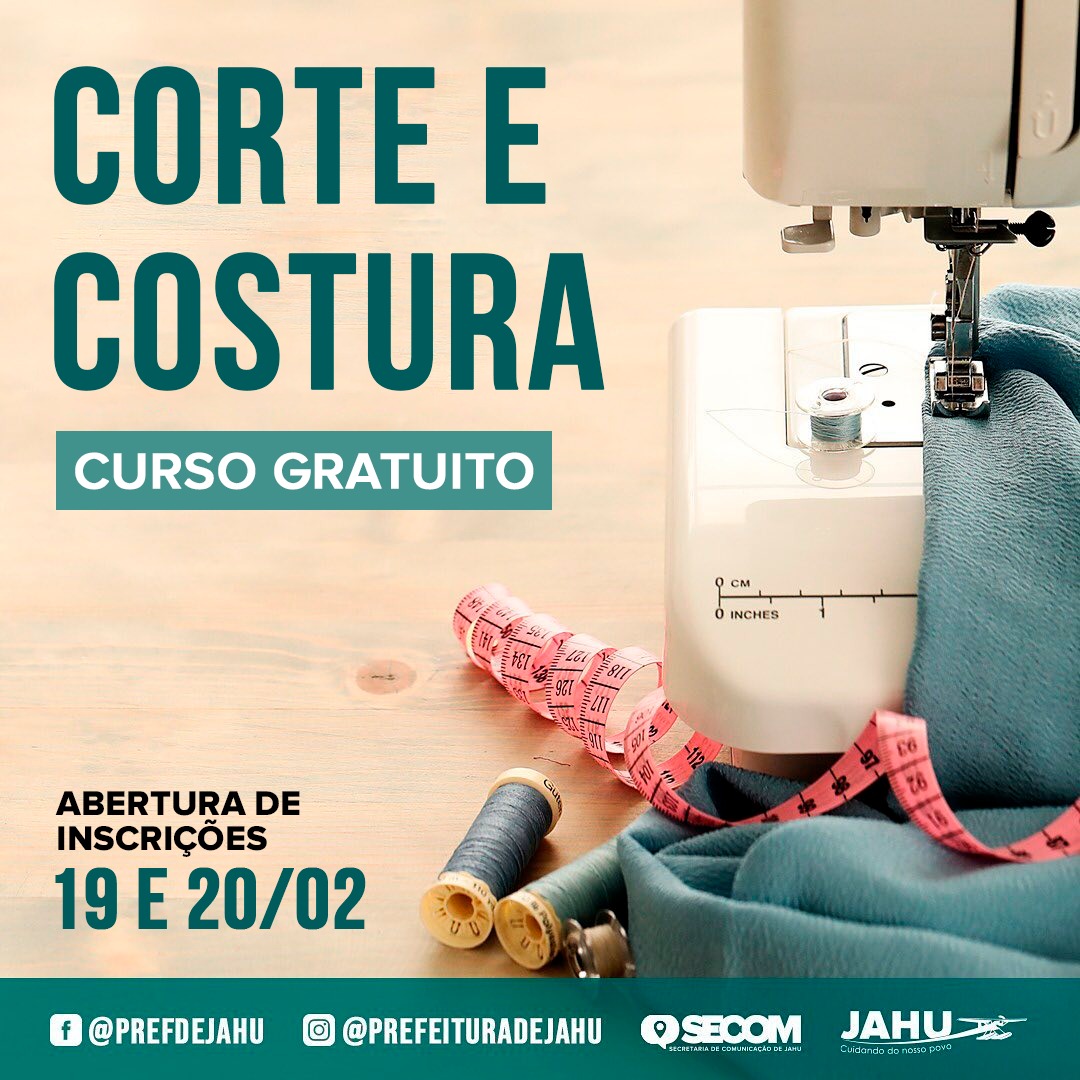 PREFEITURA ABRE INSCRIÇÕES PARA CURSO DE CORTE E COSTURA