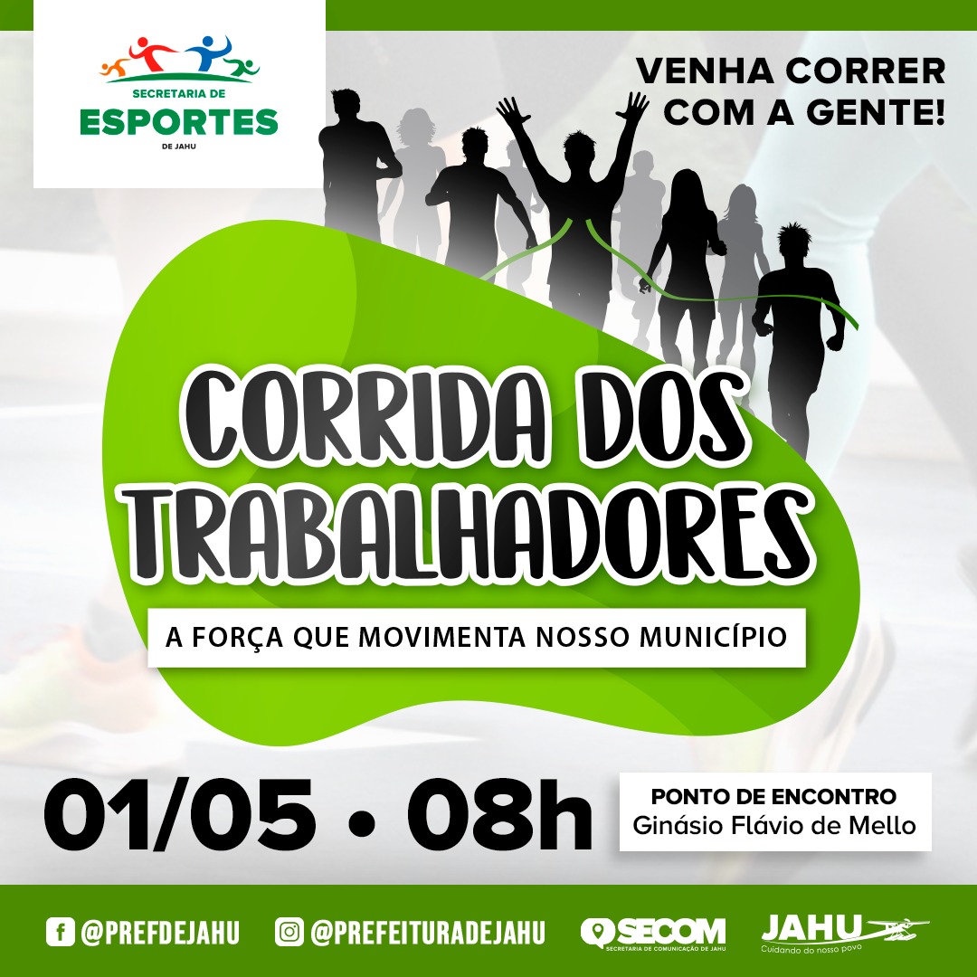 VEM AÍ MAIS UMA EDIÇÃO DA CORRIDA DOS TRABALHADORES