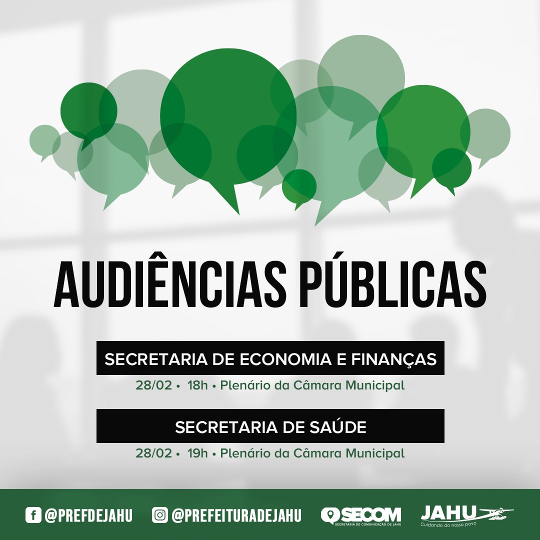 PREFEITURA REALIZA AUDIÊNCIAS PÚBLICAS DE PRESTAÇÃO DE CONTAS