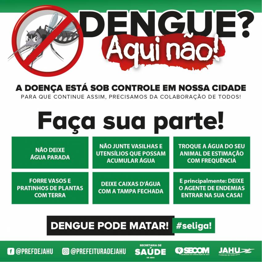 A LUTA CONTRA A DENGUE É DIÁRIA