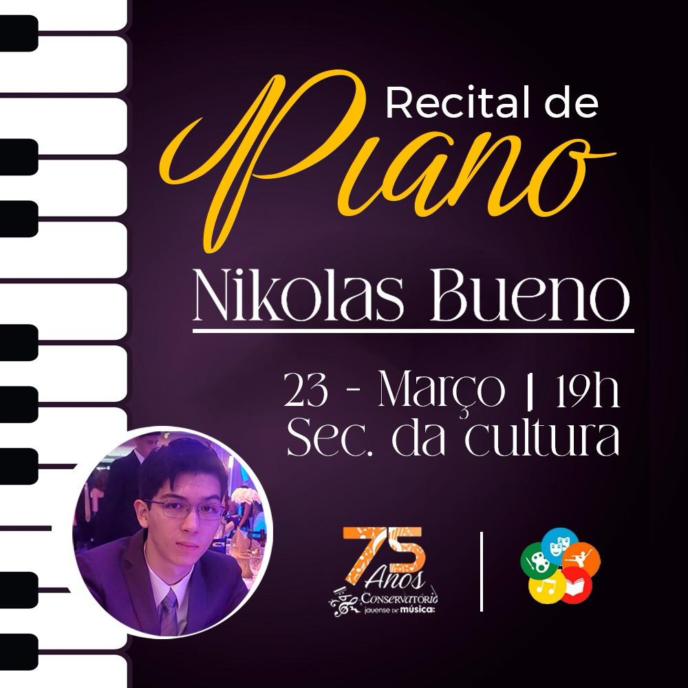 NOITE DE SÁBADO COM RECITAL DE PIANO - POPULAÇÃO ESTÁ CONVIDADA