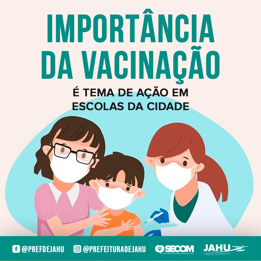 IMPORTÂNCIA DA VACINAÇÃO É TEMA DE AÇÃO EM ESCOLAS DA CIDADE