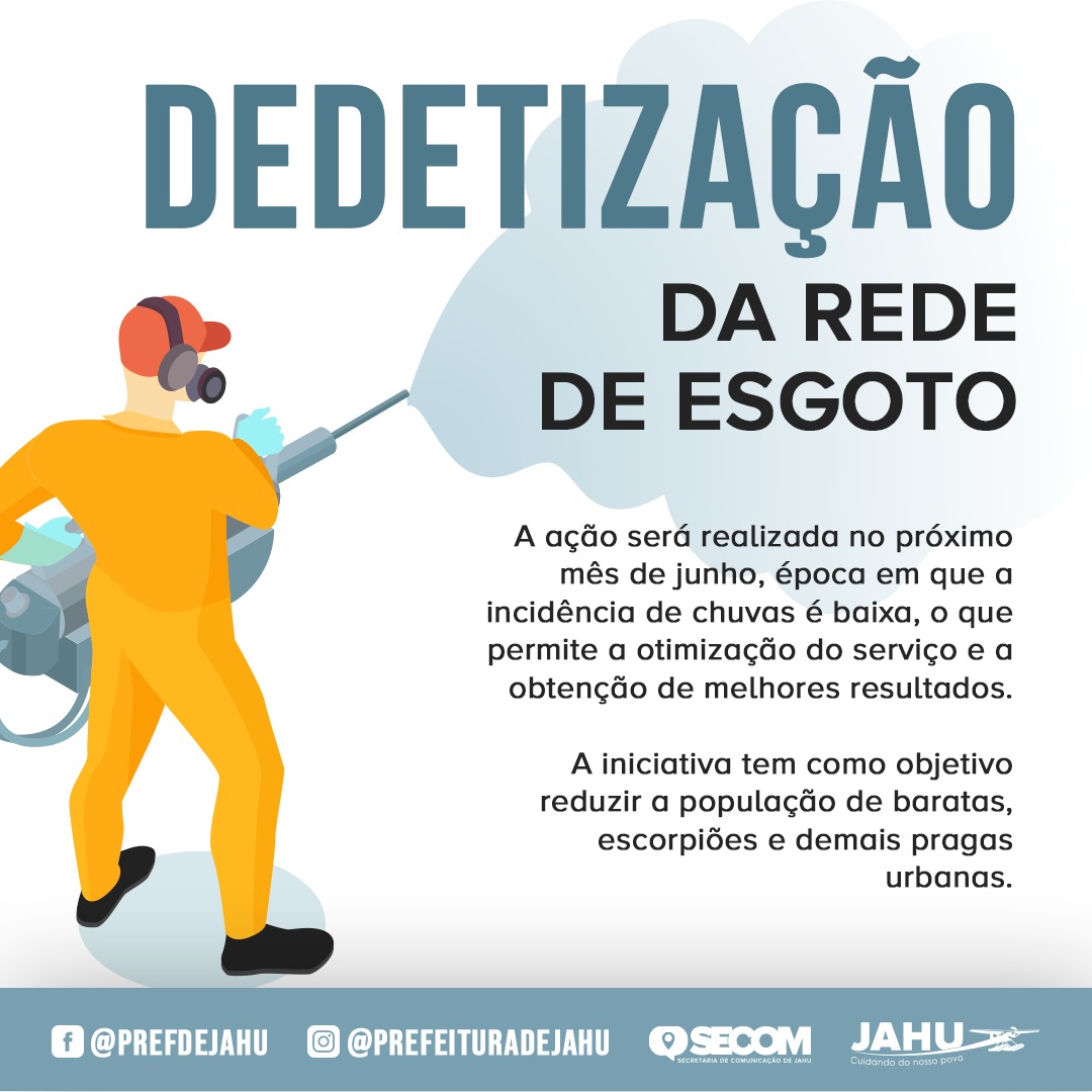 PREFEITURA E SAEMJA CONSEGUEM DEDETIZAÇÃO DA REDE DE ESGOTO
