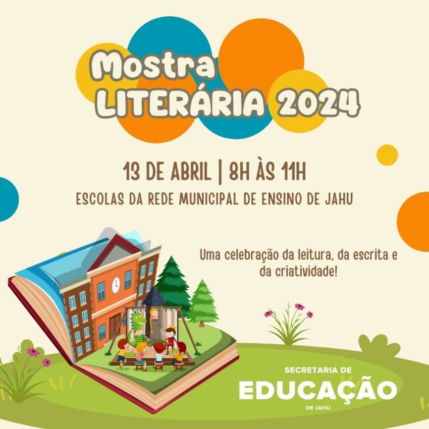 SÁBADO TEM MOSTRA LITERÁRIA NAS ESCOLAS MUNICIPAIS