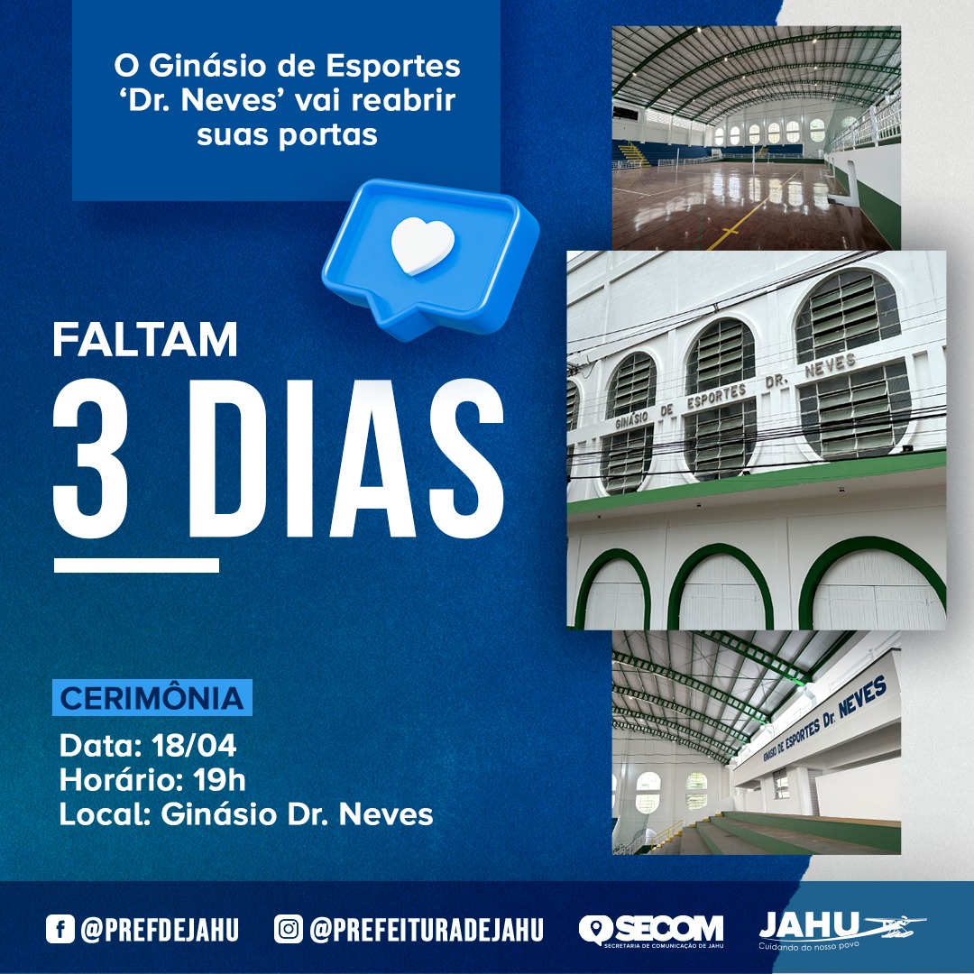 FALTAM 3 DIAS PARA O DR. NEVES REABRIR AS PORTAS