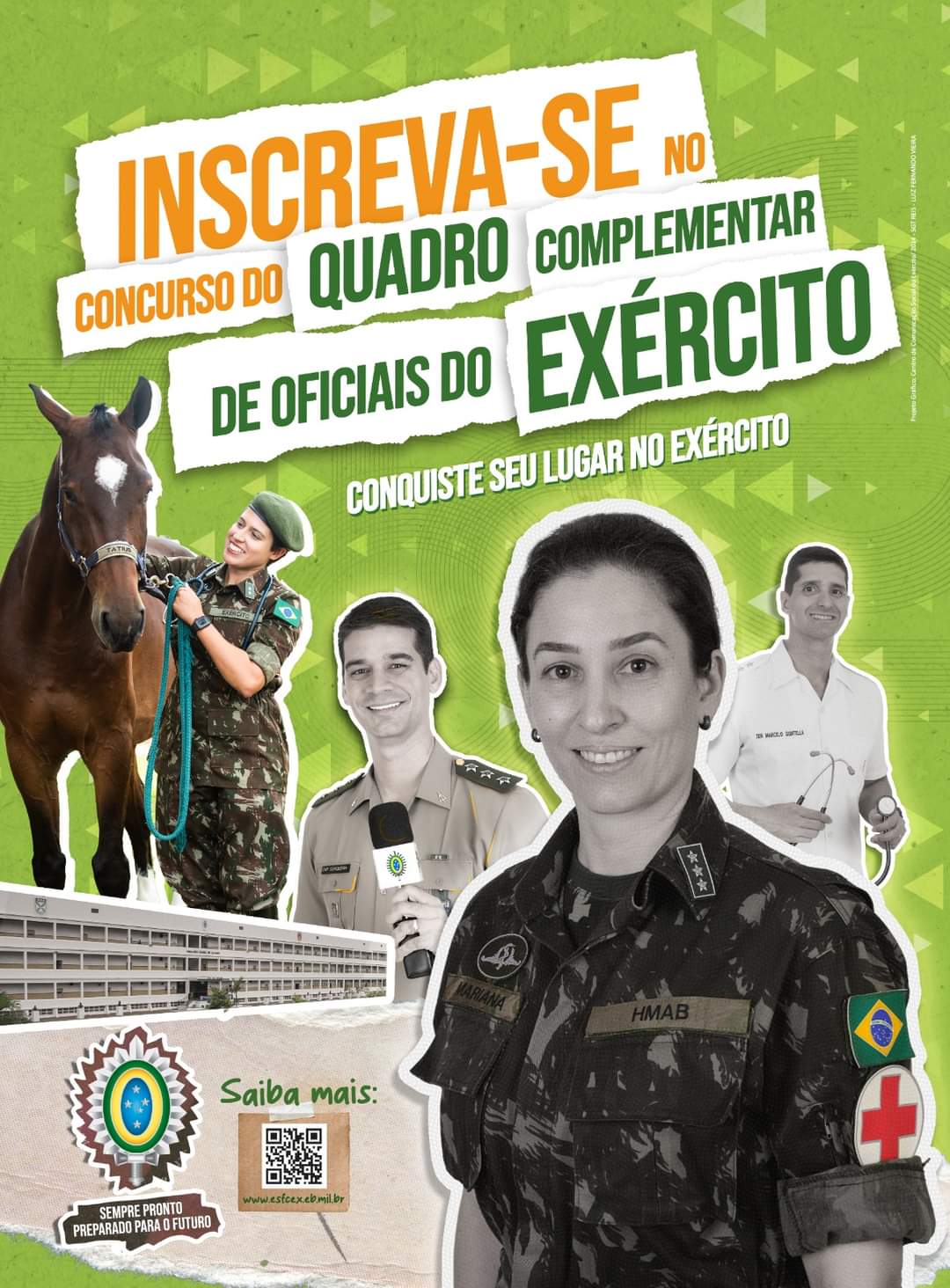 CONCURSO DO QUADRO COMPLEMENTAR DOS OFICIAIS DO EXÉRCITO ESTÁ COM INSCRIÇÕES ABERTAS