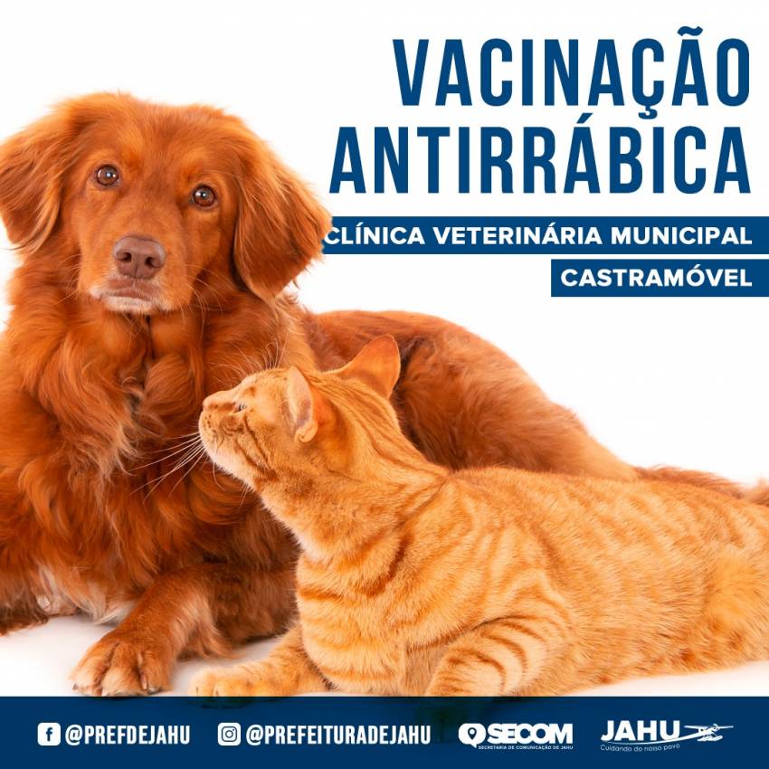 VACINAÇÃO CONTRA RAIVA NA CLÍNICA VETERINÁRIA MUNICIPAL E NO CASTRAMÓVEL