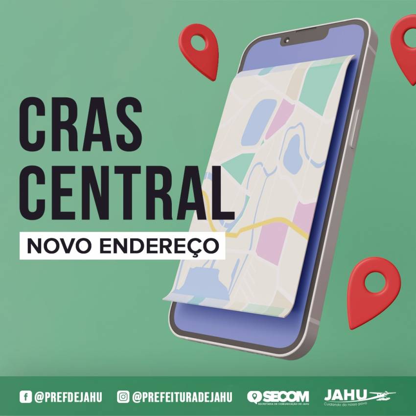 NOTA - CRAS CENTRAL TEM NOVO ENDEREÇO