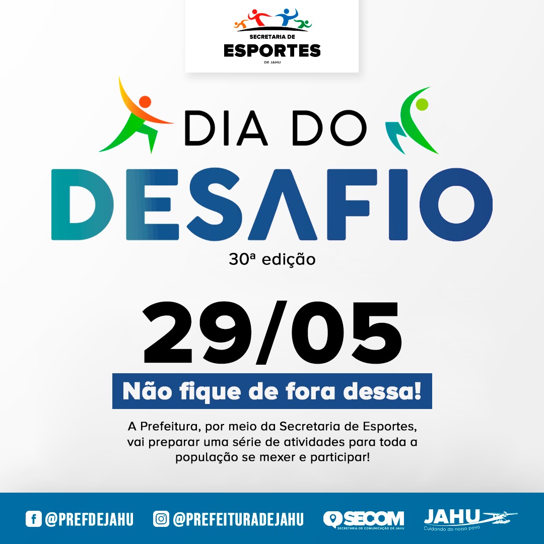 TÁ CHEGANDO O DIA DO DESAFIO !