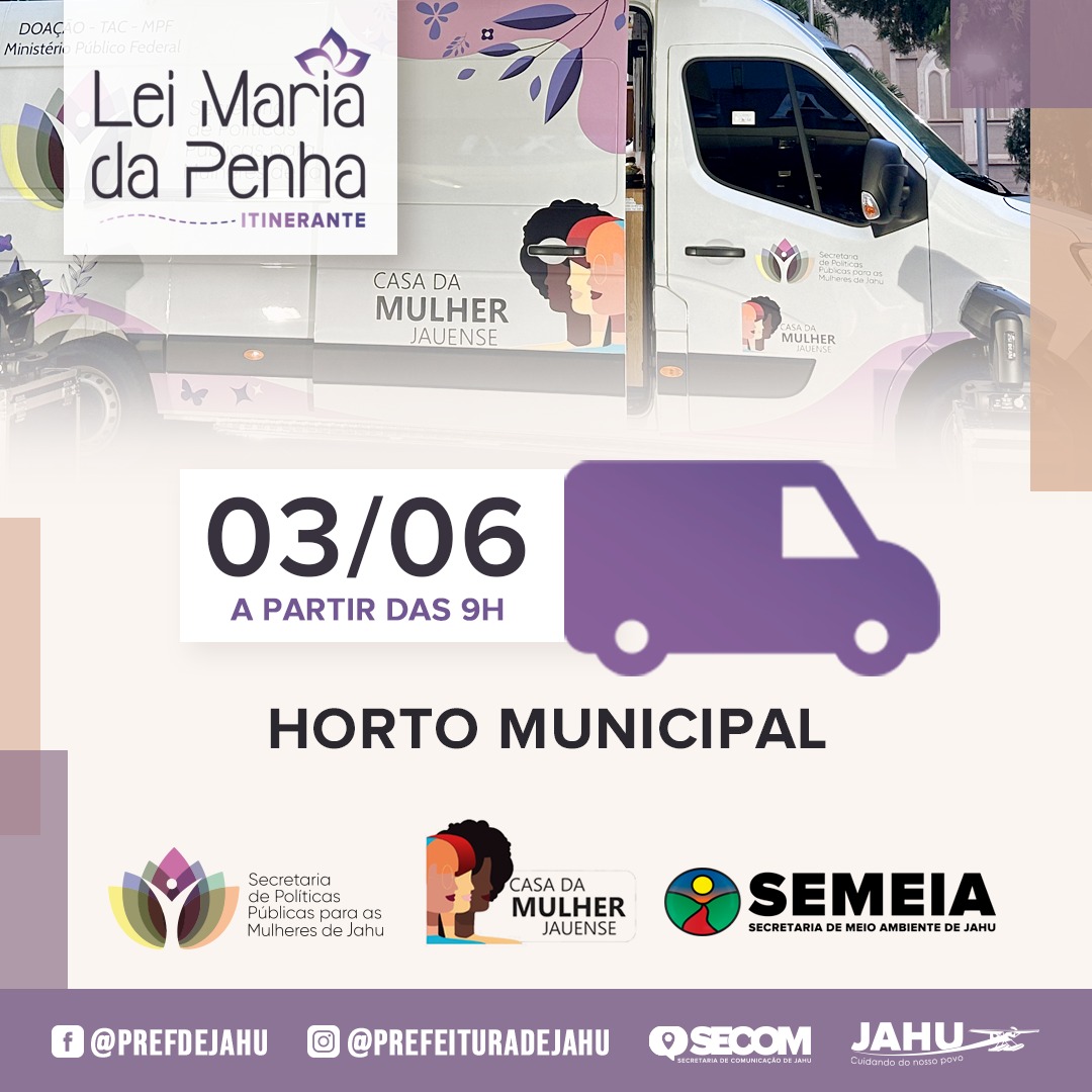 LEI MARIA DA PENHA ITINERANTE NO HORTO MUNICIPAL
