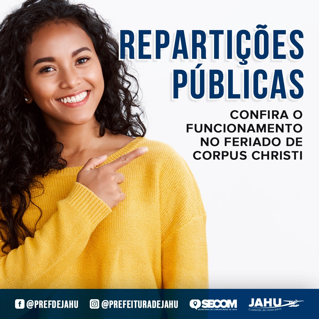 FUNCIONAMENTO DAS REPARTIÇÕES PÚBLICAS COM O FERIADO DE CORPUS CHRISTI