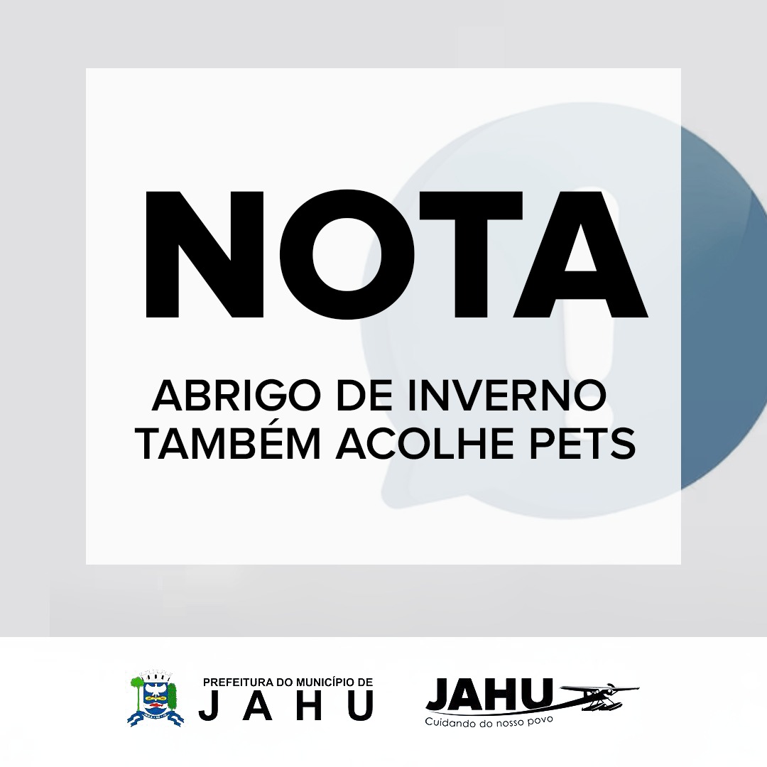 ABRIGO EMERGENCIAL DE INVERNO ACOLHE PETS TAMBÉM