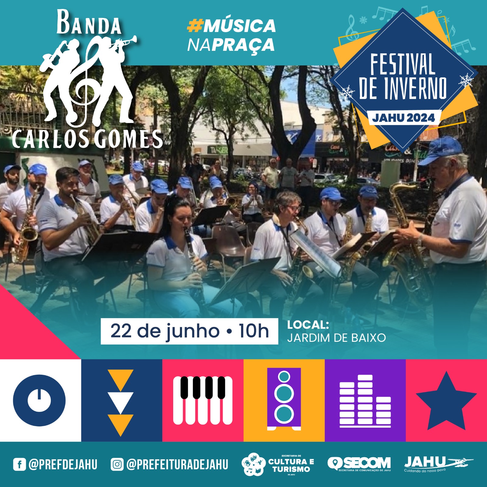 SÁBADO - BANDA CARLOS E FEIRA DE ARTESANATO NO JARDIM DE BAIXO