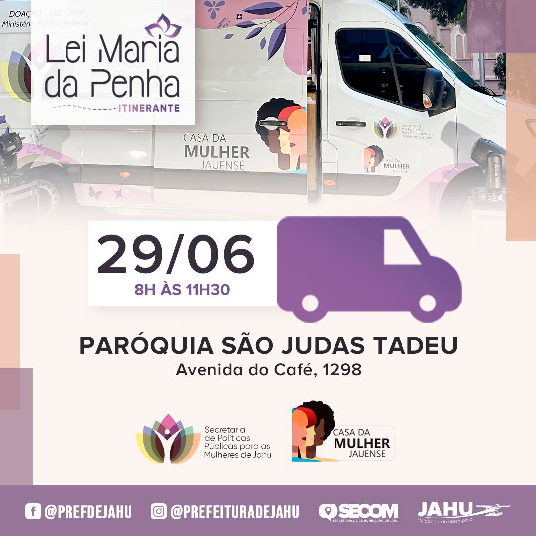 SÁBADO - LEI MARIA DA PENHA ITINERANTE NA PARÓQUIA SÃO JUDAS TADEU