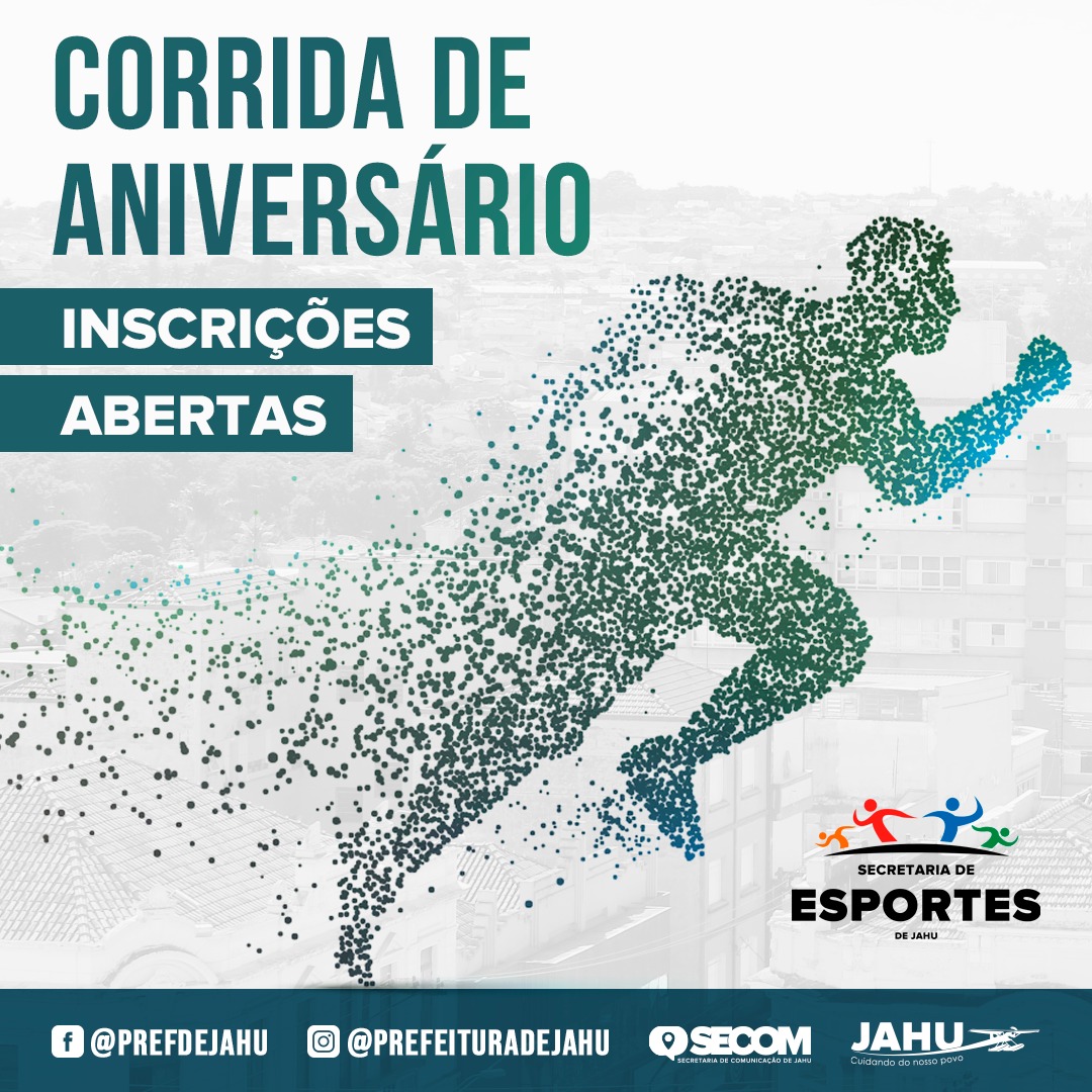 ESTÃO ABERTAS AS INSCRIÇÕES PARA A CORRIDA DE ANIVERSÁRIO