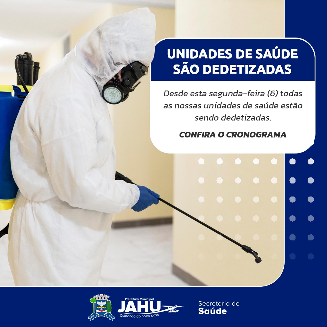 UNIDADES DE SAÚDE SÃO DEDETIZADAS