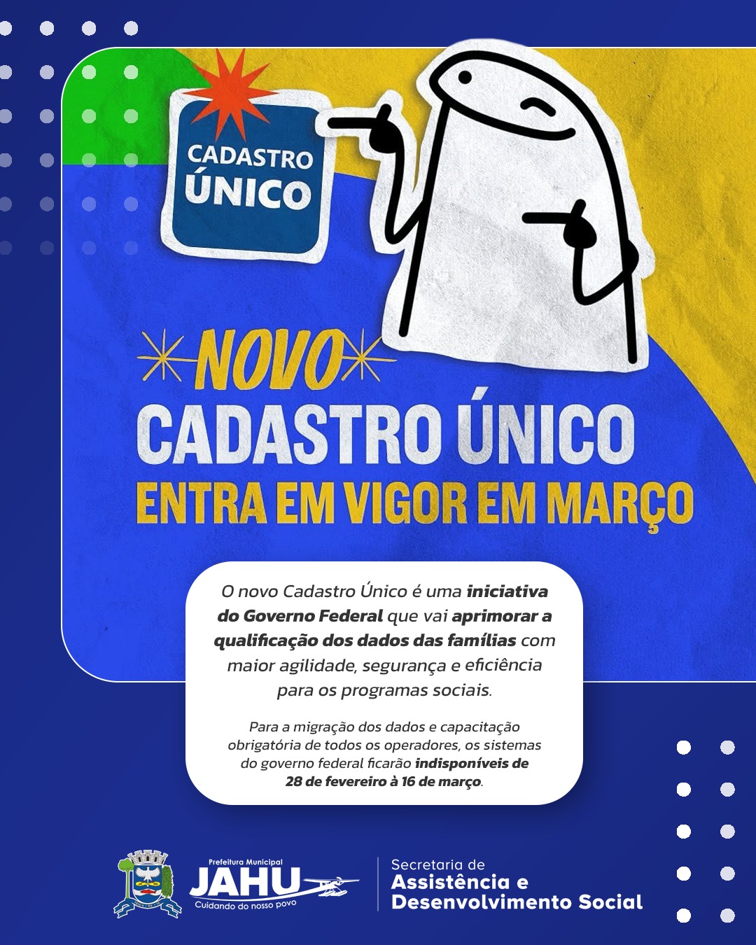 NOVO CADASTRO ÚNICO VEM AÍ!