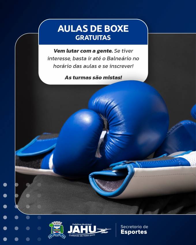 VEM LUTAR COM A GENTE: PREFEITURA OFERECE AULAS GRATUITAS DE BOXE