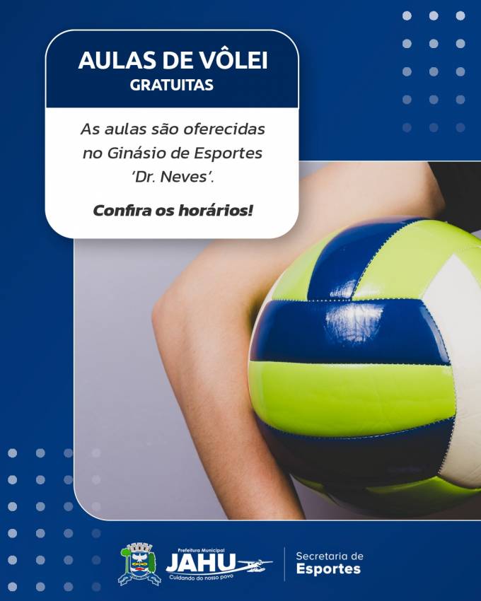 PREFEITURA OFERECE AULAS GRATUITAS DE VÔLEI PARA CRIANÇAS E ADOLESCENTES