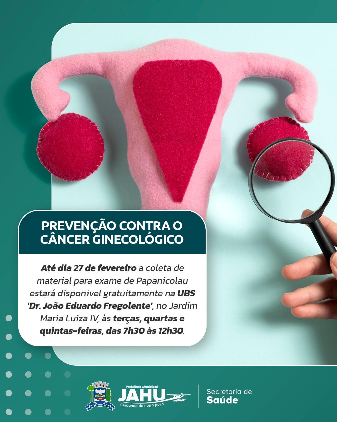 ATENÇÃO MULHERES: PREVENÇÃO CONTRA O CÂNCER GINECOLÓGICO NA UBS DO MARIA LUIZA IV!