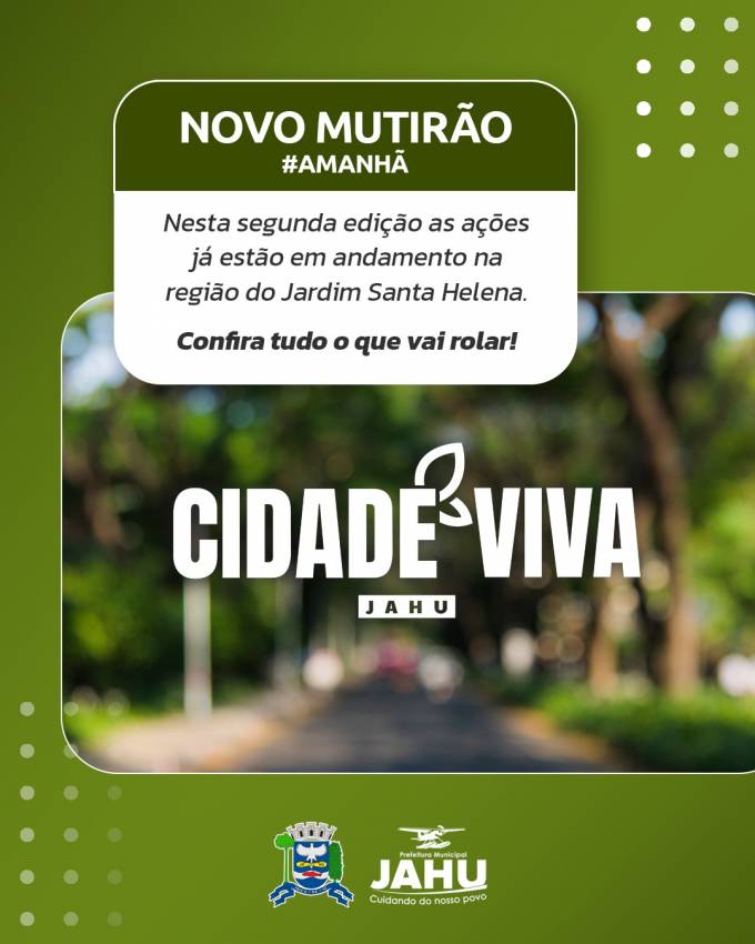 AMANHÃ: MUTIRÃO 