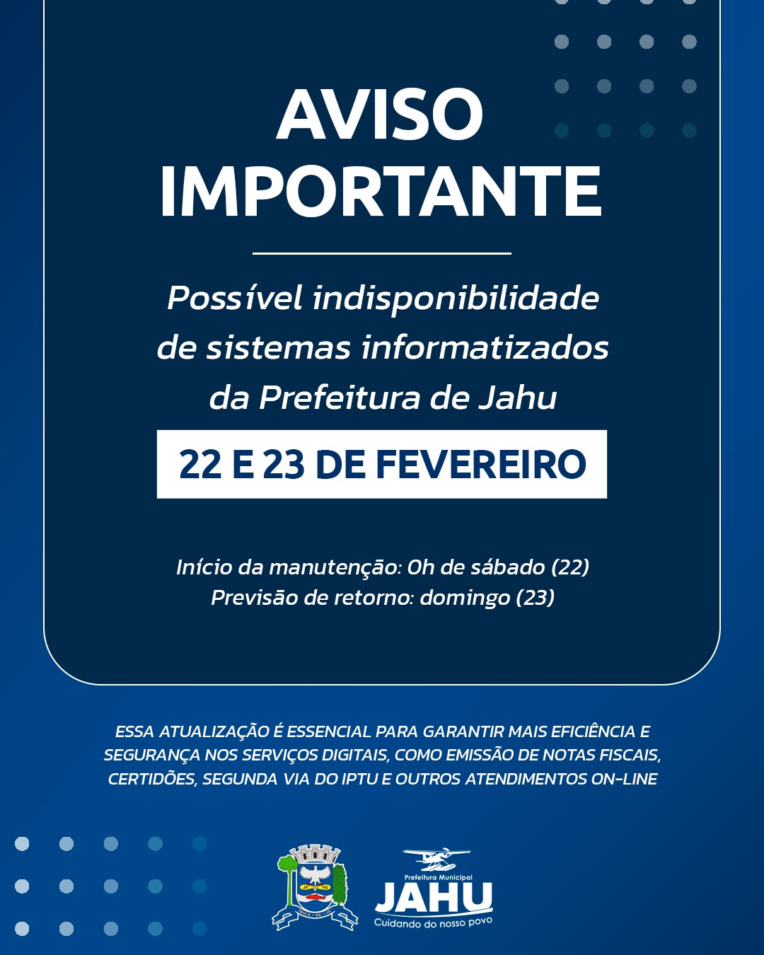 AVISO IMPORTANTE