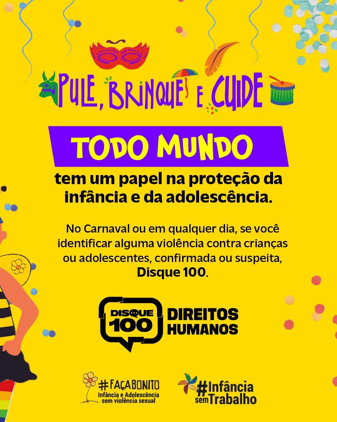 CRIANÇAS: TODOS TEMOS QUE CUIDAR!