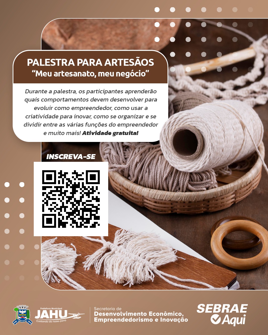 PREFEITURA E SEBRAE OFERECEM PALESTRA PARA ARTESÃOS