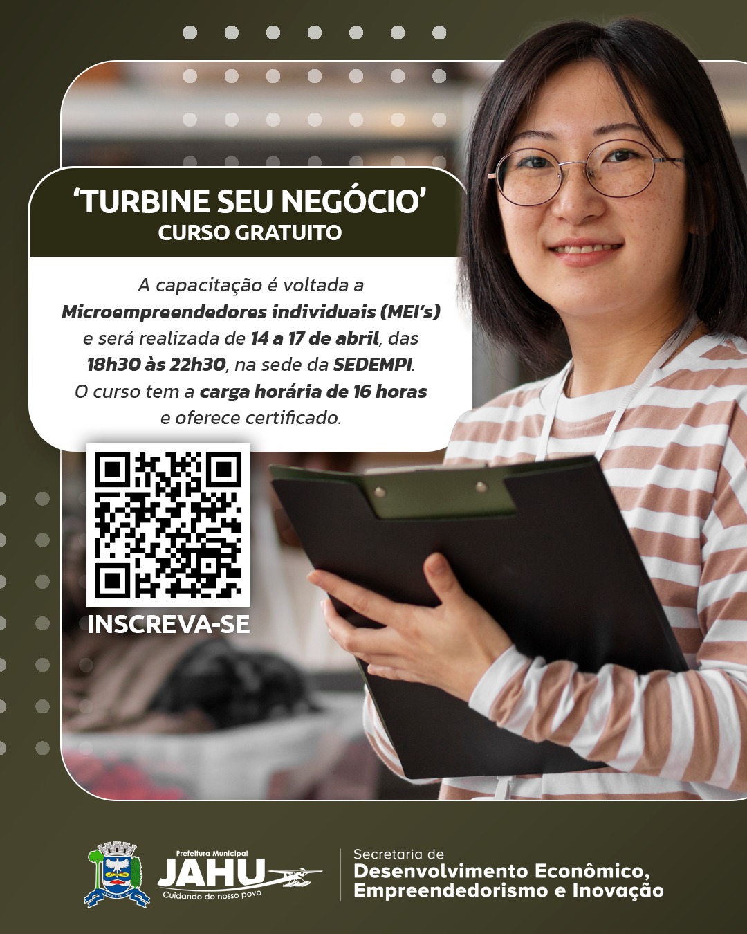 ATENÇÃO, EMPREENDEDORES! INSCRIÇÕES ABERTAS PARA O CURSO TURBINE SEU NEGÓCIO