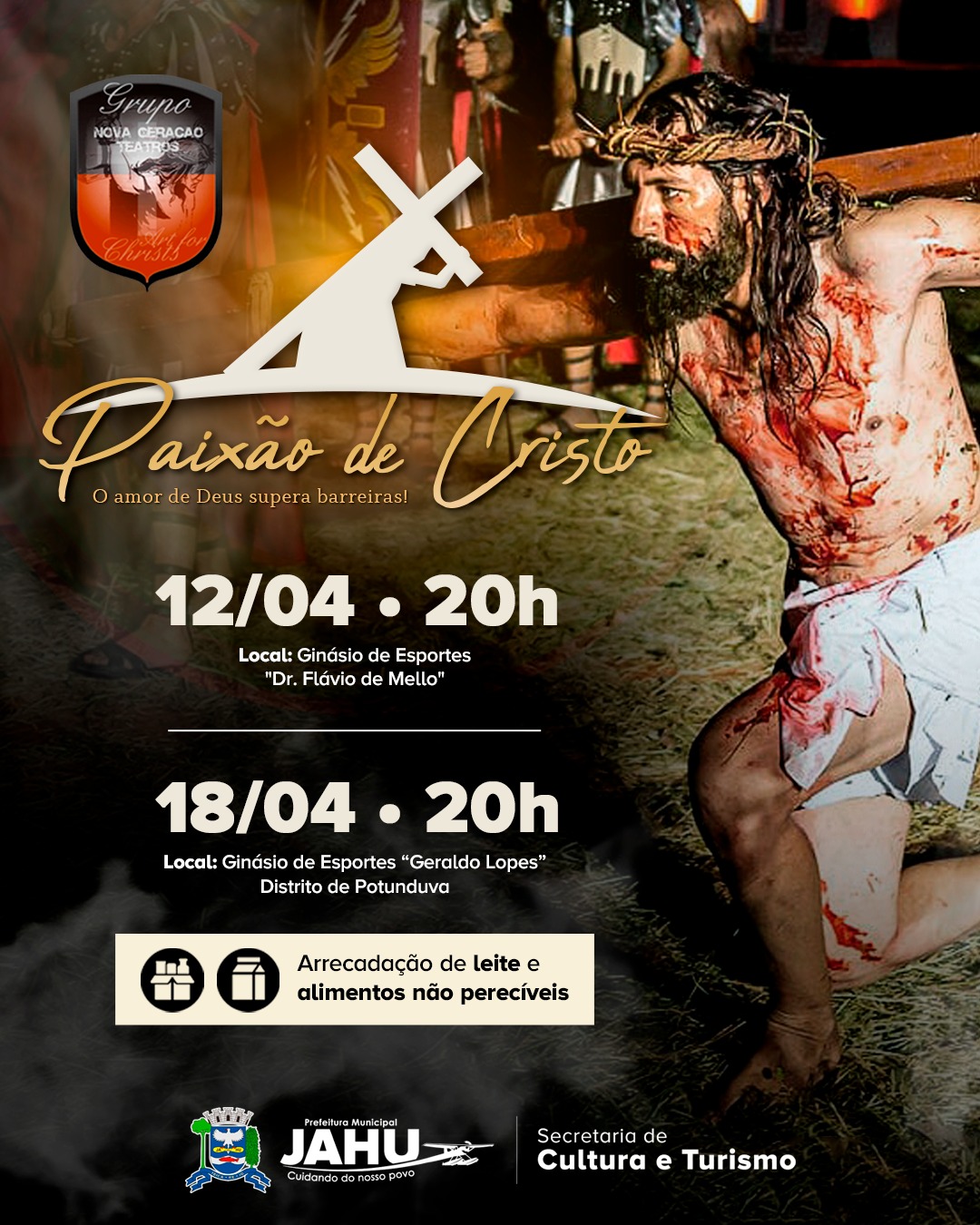 ENCENAÇÃO DA PAIXÃO DE CRISTO ACONTECE NESTE SÁBADO (12) NO FLÁVIO DE MELLO