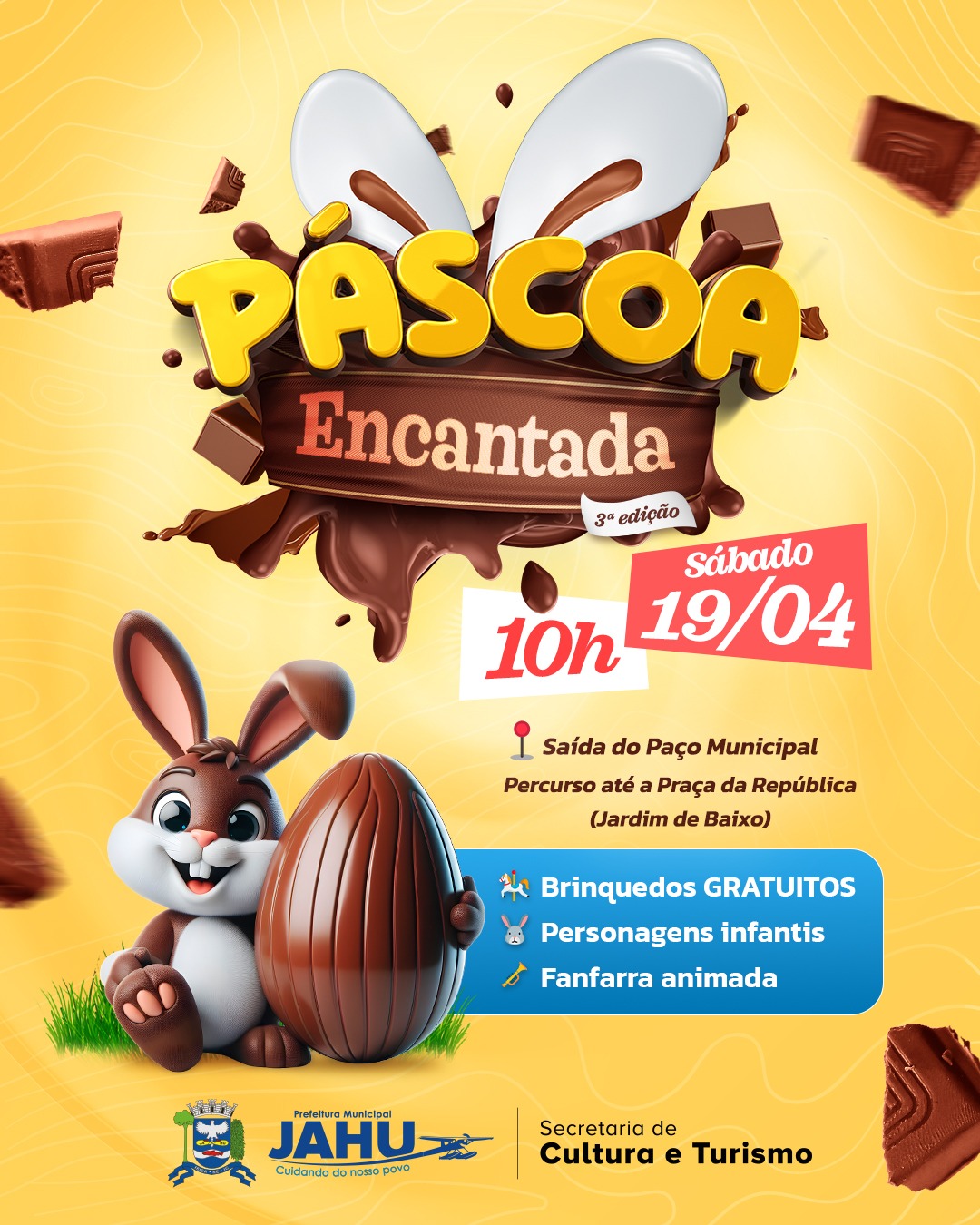 3ª EDIÇÃO DA PÁSCOA ENCANTADA: MÚSICA, ARTE E BRINQUEDOS PARA AS CRIANÇAS!