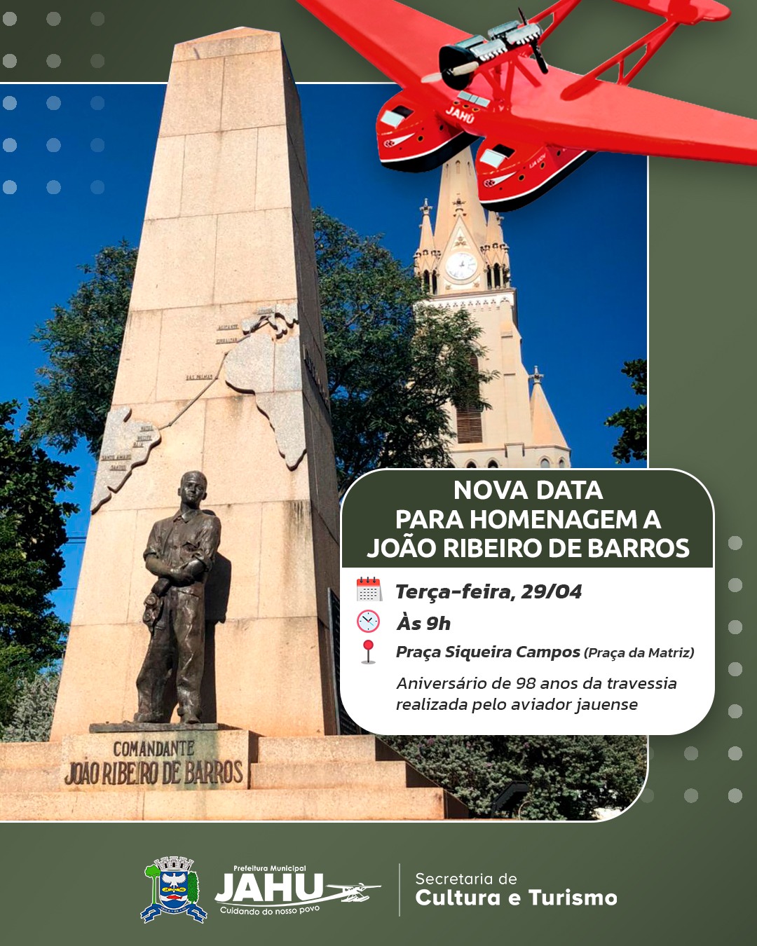 HOMENAGEM A JOÃO RIBEIRO DE BARROS É REMARCADA PARA ESTA TERÇA-FEIRA (29)