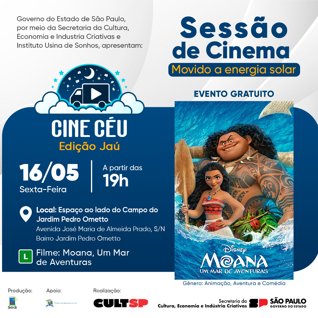 PEDRO OMETTO RECEBE O 'CINE CÉU' NESTA SEXTA-FEIRA (16)