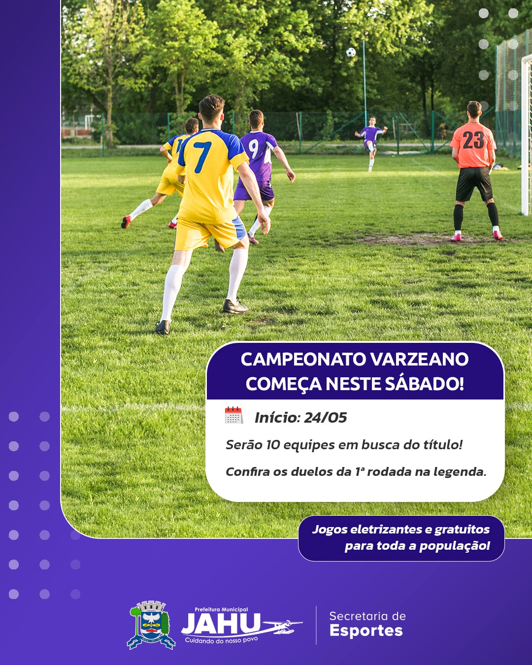 CAMPEONATO VARZEANO COMEÇA NESTE SÁBADO (24)