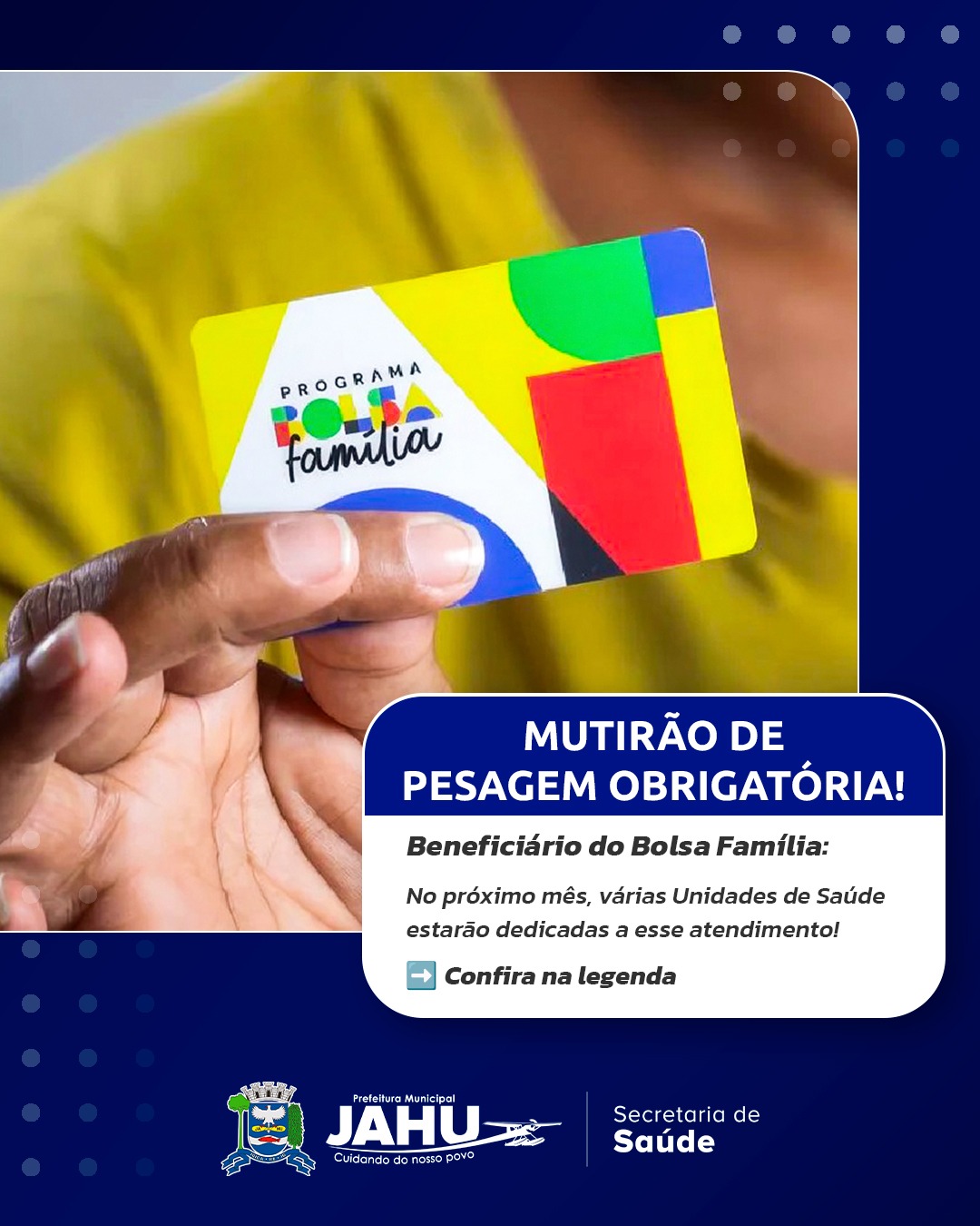 BENEFICIÁRIO DO BOLSA FAMÍLIA: FIQUE ATENTO AO MUTIRÃO DE PESAGEM OBRIGATÓRIA!