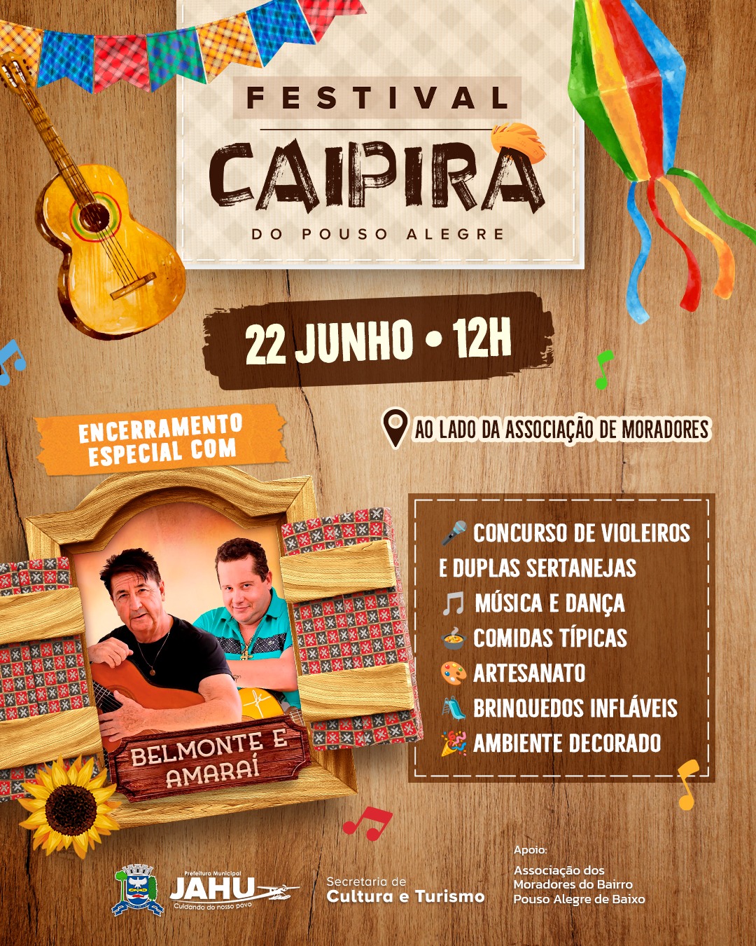 TEM MAIS UMA EDIÇÃO DO 'FESTIVAL CAIPIRA' NO POUSO ALEGRE CHEGANDO!