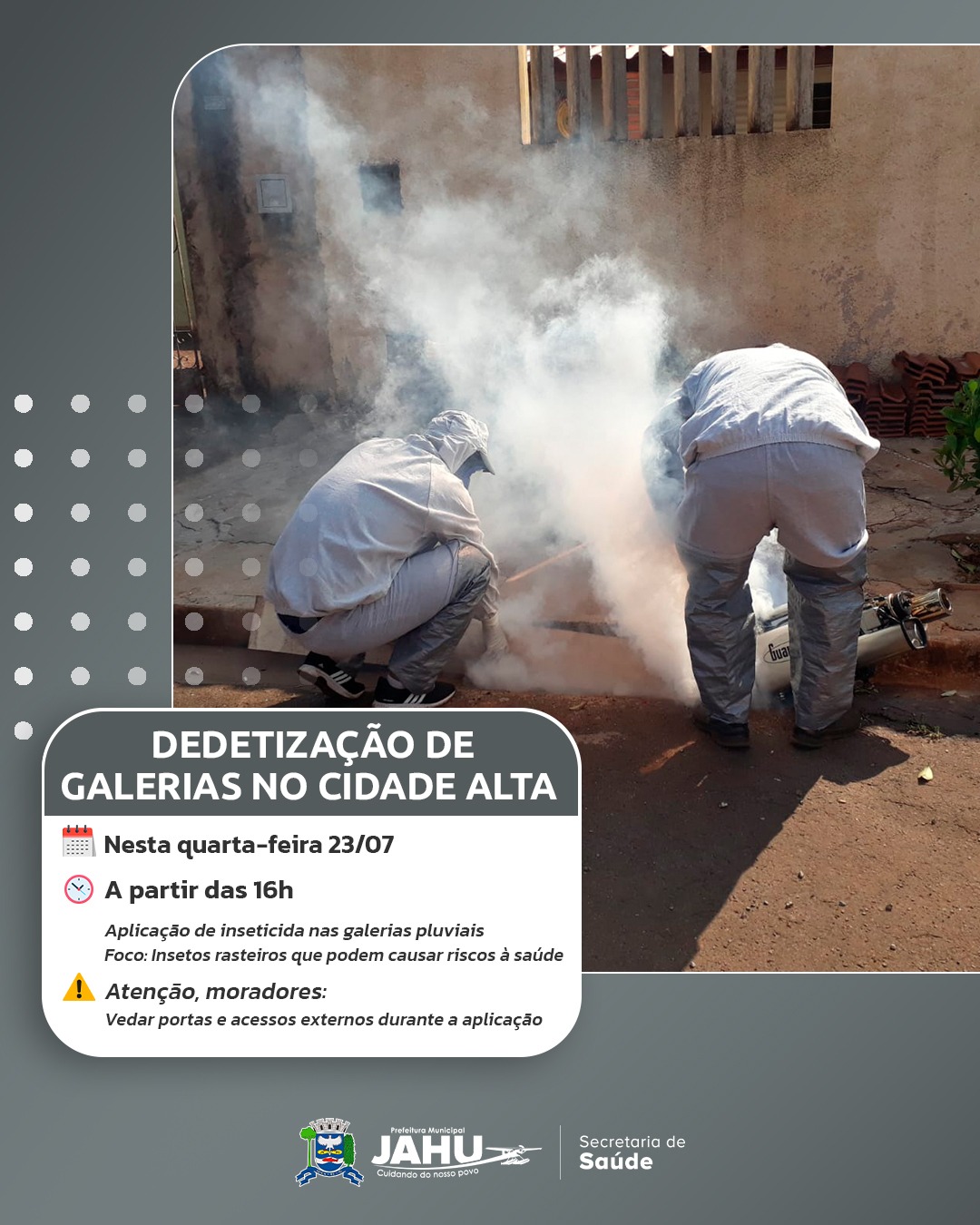 DEDETIZAÇÃO DE GALERIAS NO CIDADE ALTA NESTA QUARTA-FEIRA (23)