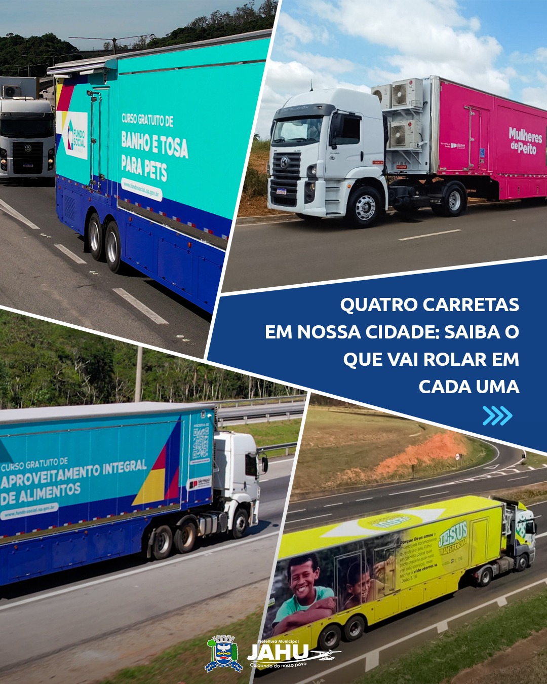 QUATRO CARRETAS EM NOSSA CIDADE: SAIBA O QUE VAI ROLAR EM CADA UMA