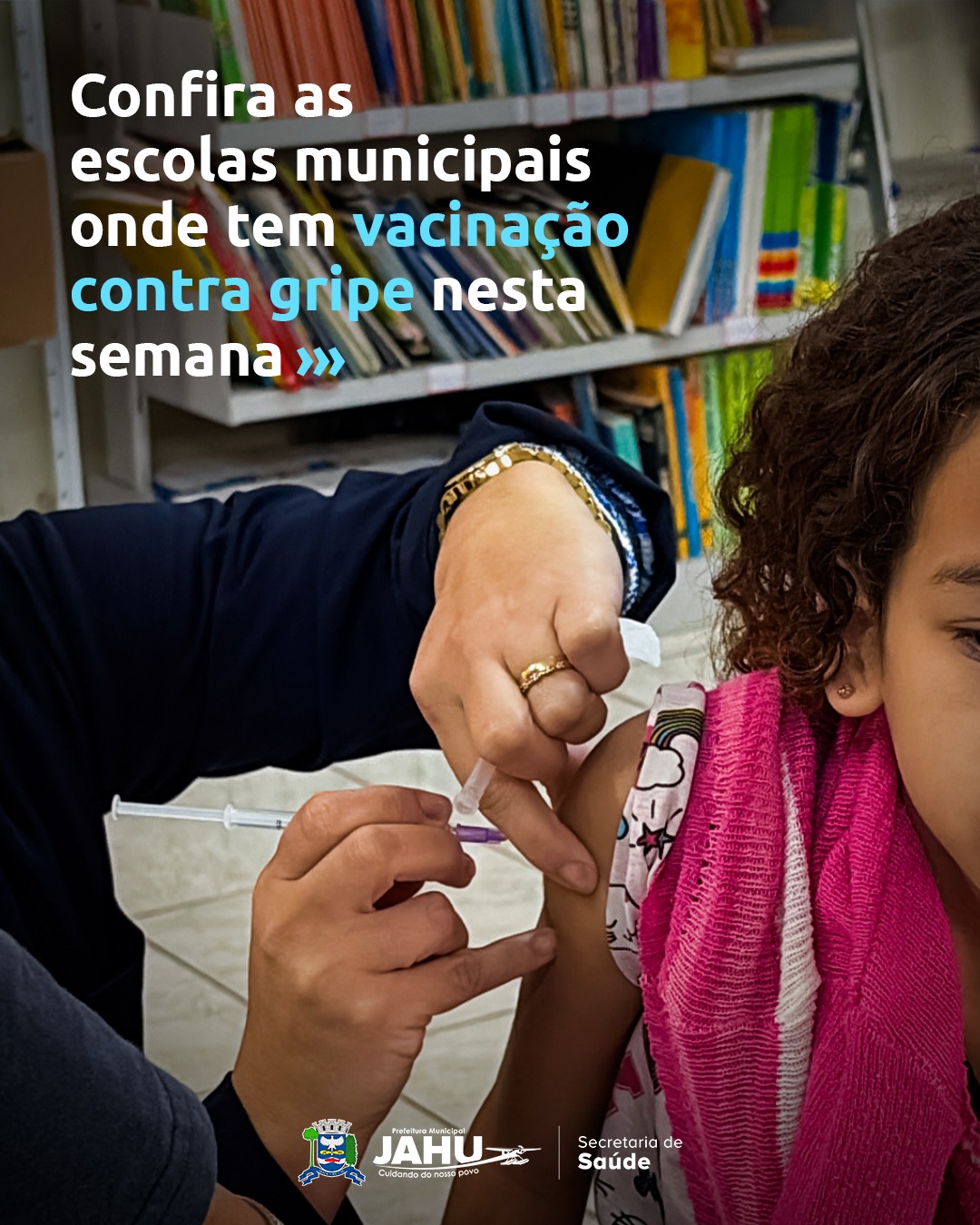 CONFIRA AS ESCOLAS MUNICIPAIS ONDE TEM VACINAÇÃO CONTRA GRIPE NESTA SEMANA