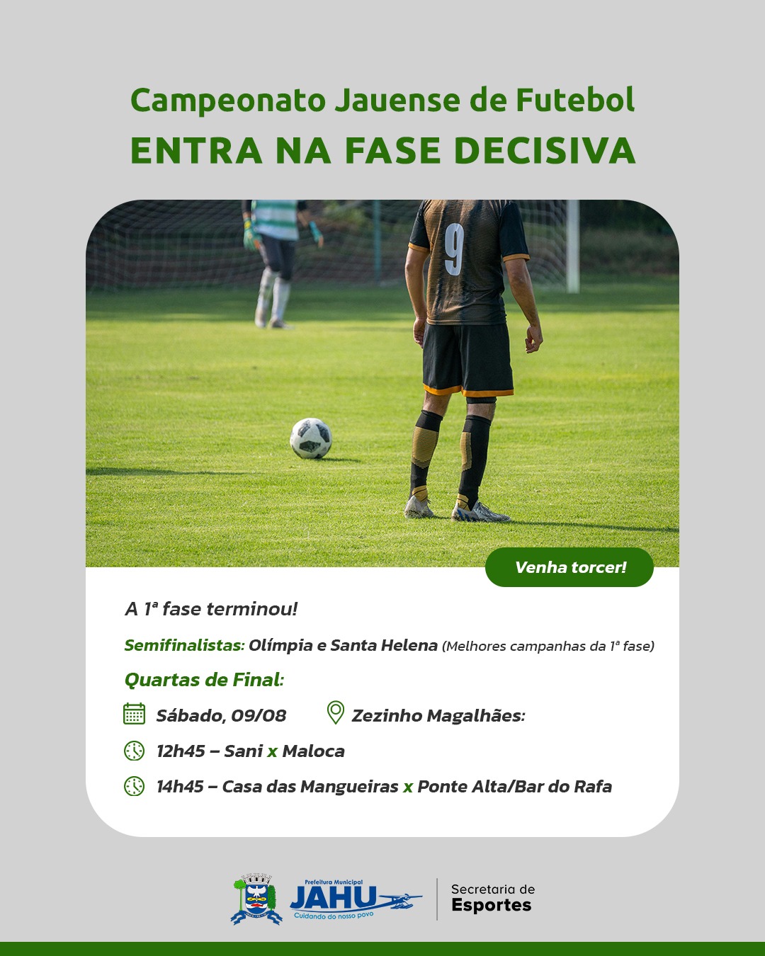 CAMPEONATO JAUENSE DE FUTEBOL ENTRA NA FASE DECISIVA