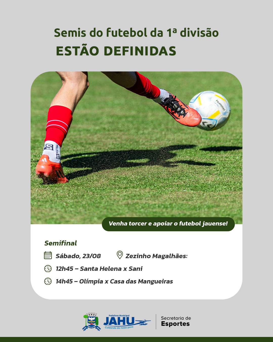 SEMIS DO FUTEBOL DA 1ª DIVISÃO ESTÃO DEFINIDAS