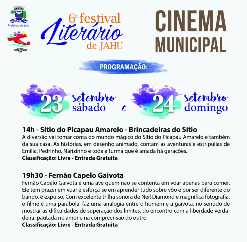 Cinema Municipal exibe filmes baseados em grandes obras literárias