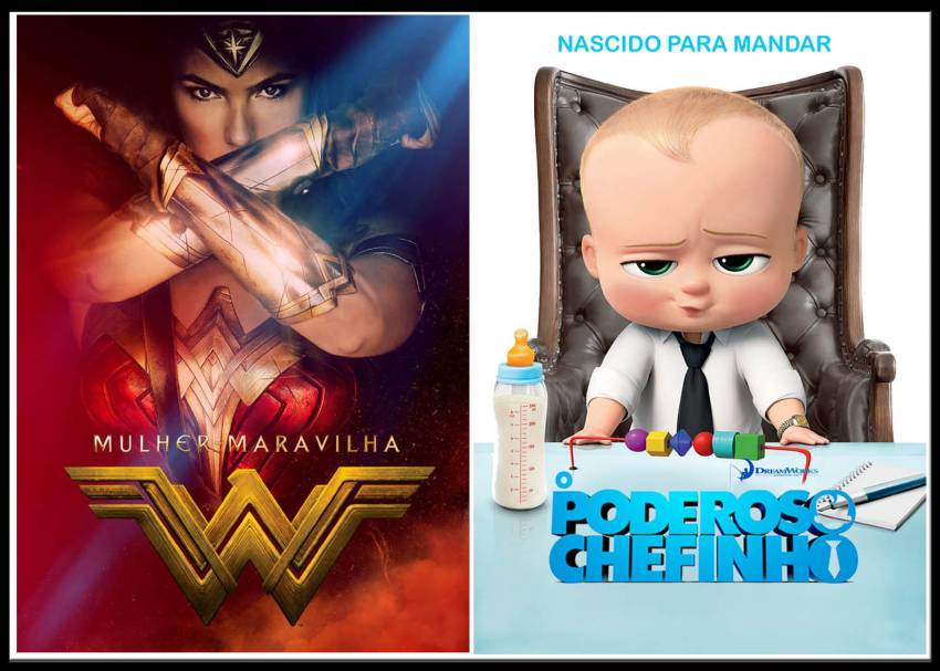 Cinema Municipal exibe O PODEROSO CHEFINHO e MULHER MARAVILHA