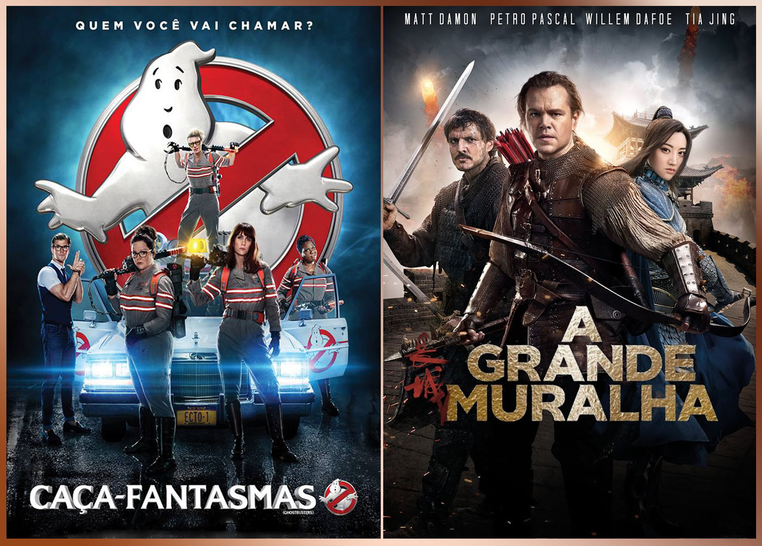 Cinema Municipal exibe CAÇA-FANTASMAS e A GRANDE MURALHA