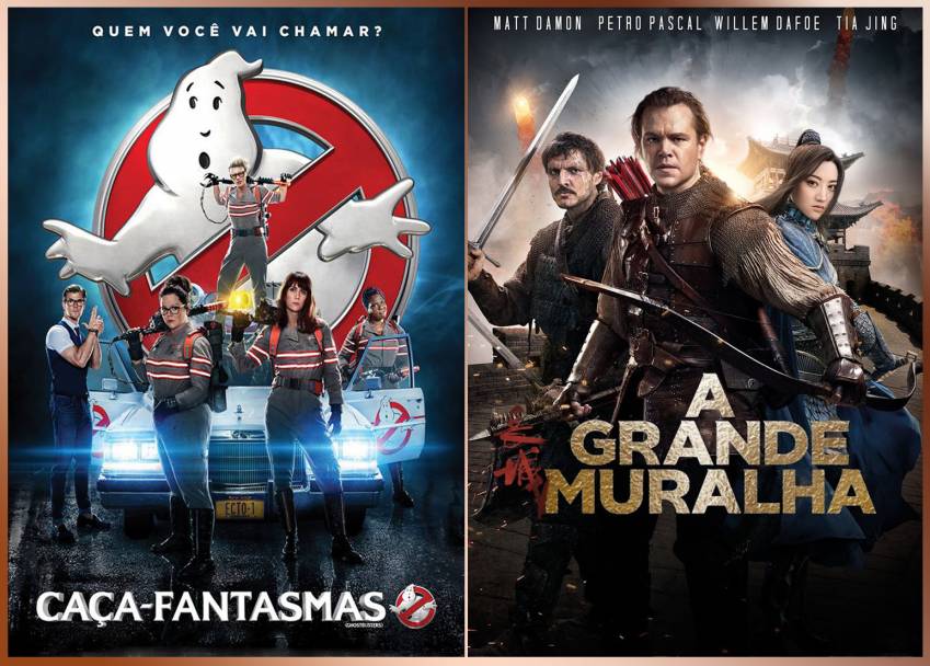 Cinema Municipal exibe CAÇA-FANTASMAS e A GRANDE MURALHA