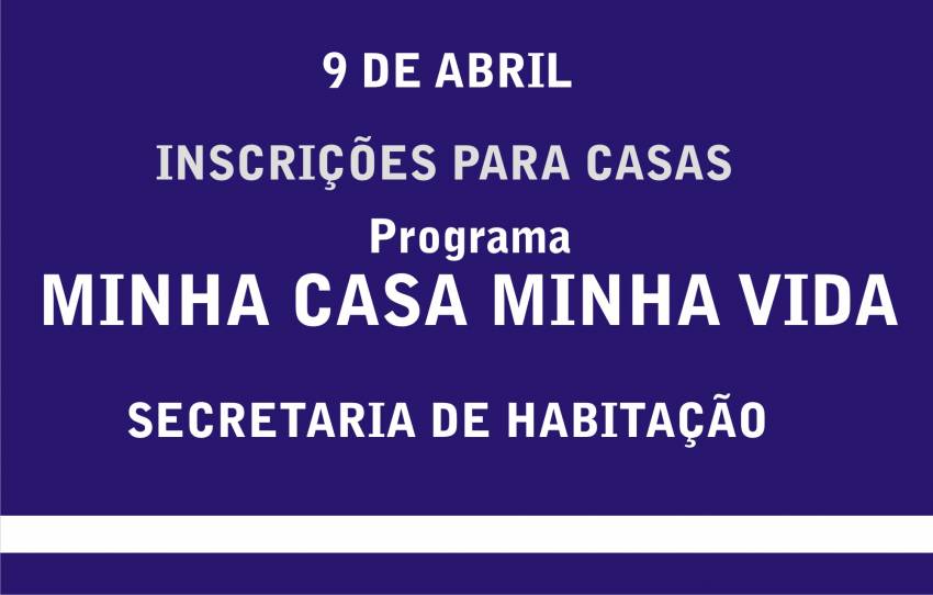 Prefeitura abre inscrições para condomínios habitacionais