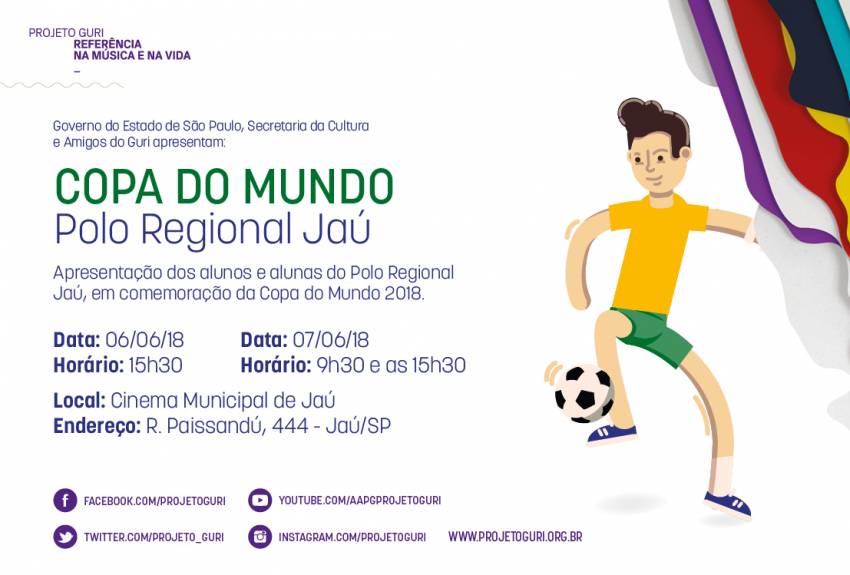 Alunos do Projeto Guri realizam apresentações em comemoração à Copa do Mundo 2018