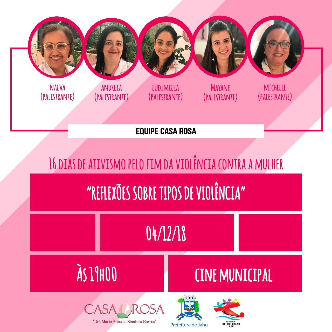 Campanha “16 dias de ativismo pelo fim da violência contra as mulheres”: encerramento no domingo