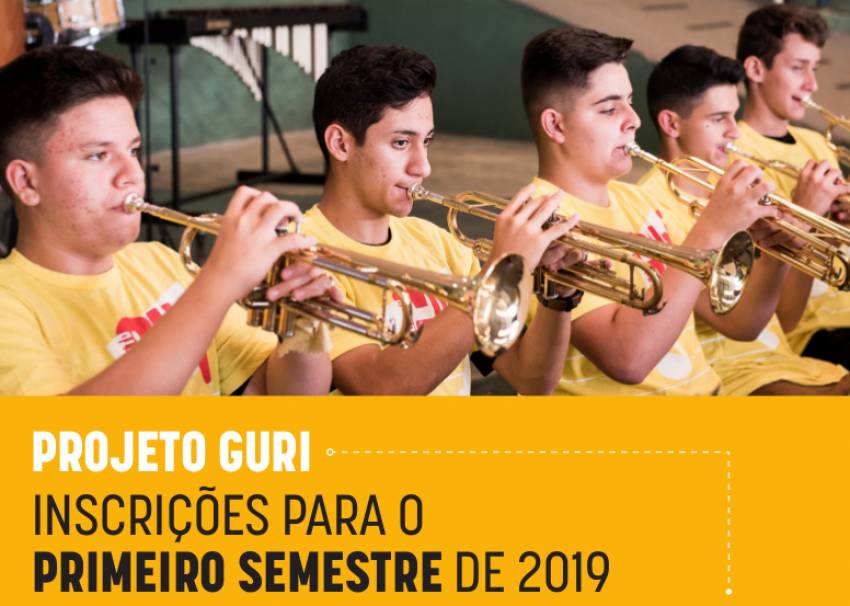 Projeto Guri: matrículas abertas para o primeiro semestre de 2019